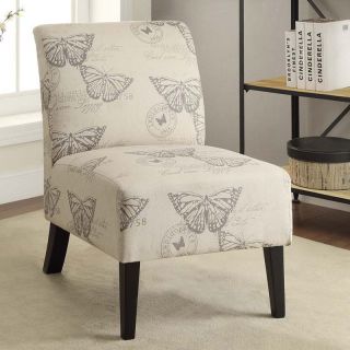 Linon Butterfly Lily Slipper Chair   Accent Chairs