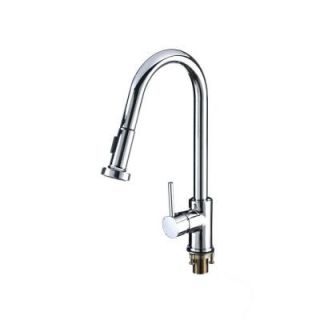 Kokols Single Handle Pull Out Sprayer Kitchen Faucet in Chrome WF 82H13 CHR