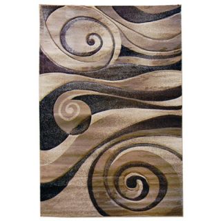 Sculpture Brown/Tan Abstract Swirl Area Rug by DonnieAnn Company