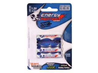 Energy Paintball AAA Alkaline Paintball Battery   4 Pack