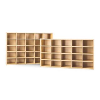 7141YR441 young Time 25 Tray Cubbie Storage   32.5" Height x 48" Width x 15" Depth   Maple