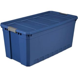 Sterilite 50 Gallon Stacker Tote  Stadium Blue (Available in Case of 3 or Single Unit)
