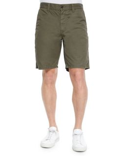 John Varvatos Star USA Slub Knit V Neck Tee & Triple Needle Cotton Shorts