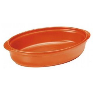 Paderno World Cuisine A4982197 Ceramic Oval Baker Orange