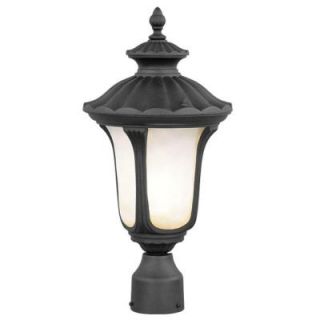 Livex Lighting 1 Light Outdoor Black Incandescent Post Lantern CLI MEN7655 04
