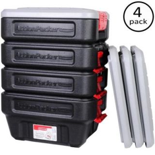 Rubbermaid 8 Gal. Action Packer Storage Tote (4 Pack) 1863165