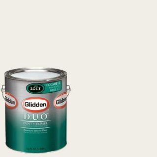 Glidden DUO 1 gal. #GLC24 01F Muslin White Eggshell Interior Paint with Primer GLC24 01E