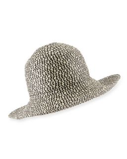Armani Collezioni Striped Brim Sun Hat, Tan