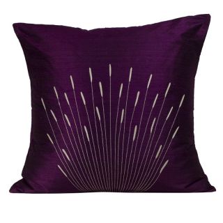Jiti Branches Purple Square Pillow   Decorative Pillows