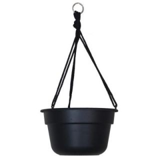 Bloem 10 in. Black Dura Cotta Plastic Hanging Basket DCHB10 00
