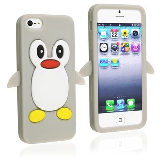 BasAcc Grey Penguin Silicone Case for Apple iPhone 5