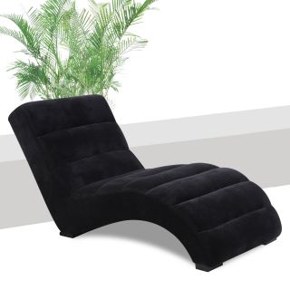 Emerald Home Christopher Chaise   Black