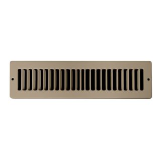 Accord Ventilation 105 Series Brown Steel Louvered Toe Space Grilles (Rough Opening 2 in x 14 in; Actual 3.35 in x 15.12 in)