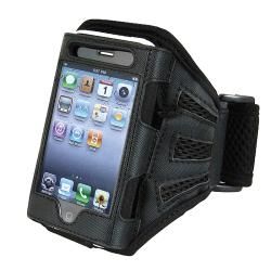 INSTEN Black/ Black Armband for Apple iPhone 4S/ 3GS/ iPod touch