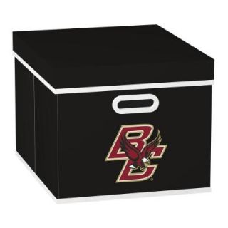 MyOwnersBox College STACKITS Boston College 12 in. x 10 in. x 15 in. Stackable Black Fabric Storage Cube 12090 003CBOSC
