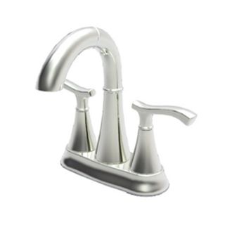 Pfister Ideal Brushed Nickel 2 Handle 4 in Centerset WaterSense Bathroom Faucet (Drain Included)