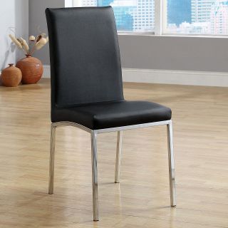 Furniture of America Varue Leatherette Dining Chairs   Black   Set of 6   Dining Chairs