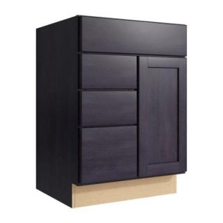 Cardell Pallini 24 in. W x 34 in. H Vanity Cabinet Only in Ebon Smoke VCD242134DL3.AE0M7.C64M