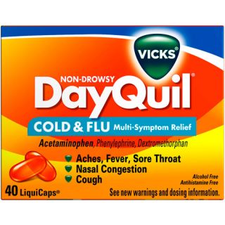 Vicks Dayquil Cold & Flu LiquiCaps, 40ct