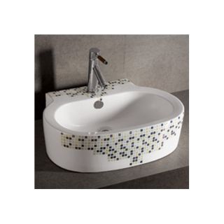 Whitehaus Collection Isabella Decorative Tile Oval Bathroom Sink with