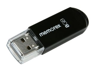 Memorex Mini TravelDrive 8GB USB 2.0 Flash Drive (Black) Model 98179