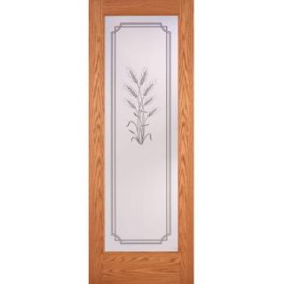 Feather River Doors 32 in. x 80 in. Harvest Woodgrain 1 Lite Unfinished Oak Interior Door Slab ON15012868E631