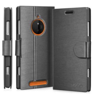 Nokia Lumia 830 Wallet Case   Vena [vSuit][Stand  Card Slots] Draw Bench PU Leather Flip Case Cover   Black