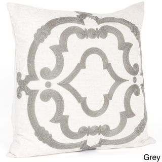 Embroidered Design Down Filled Throw Pillow
