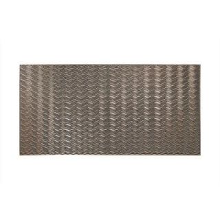 Fasade Current Horizontal 96 in. x 48 in. Decorative Wall Panel in Brushed Nickel S73 29