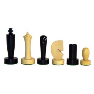 Modern Black Boxwood Chess Pieces   Chess Pieces