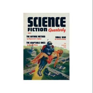 Science Fiction Quarterly Rocket Man Kidnaps Woman Print (Canvas 20x30)