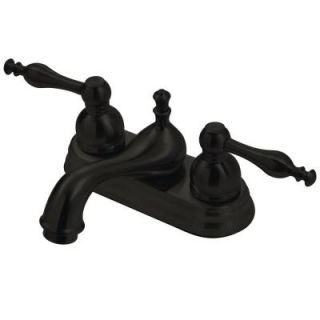 Kingston Brass Classic 4 in. Centerset 2 Handle Mid Arc Bathroom Faucet in Oil Rubbed Bronze HFS3605ACL