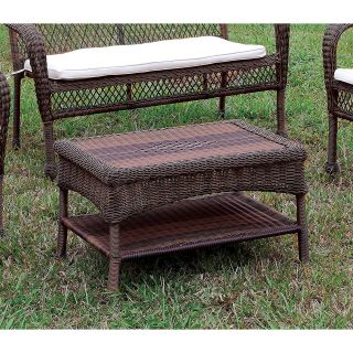 Furniture of America Geneve Patio Wicker Coffee Table   Patio Accent Tables