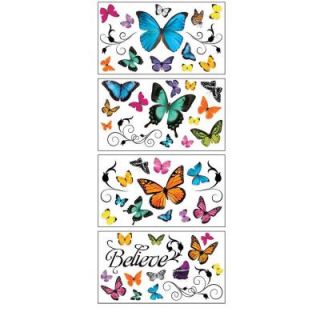 Sticky Pix Removable and Repositionable Ultimate Wall Appliques Sticker Butterfly WA 0002E