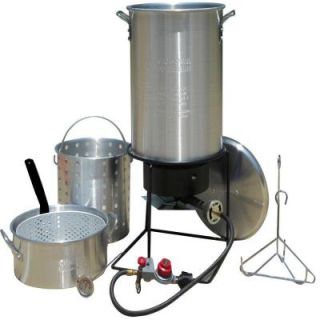 King Kooker 12 in. Portable Outdoor Propane Gas Deep Frying/Boiling Package with Two Aluminum Pots 1265BF3
