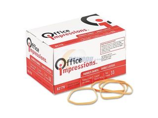 Office Impressions Boxed Rubber Bands, Size 33, 1/8 x 3 1/2, 630 Bands/1lb Box