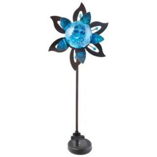 Moonrays Outdoor Bright Blue Solar Powered Color Changing LED Flower Stake Light DISCONTINUED 92226