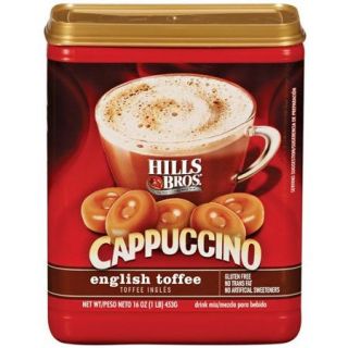 Hills Bros English Toffee Cappuccino Drink Mix, 16 oz