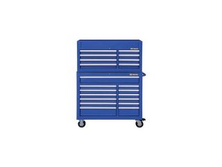 Combo Chest/Cabinet, 42 In, 21 Drw, Blue