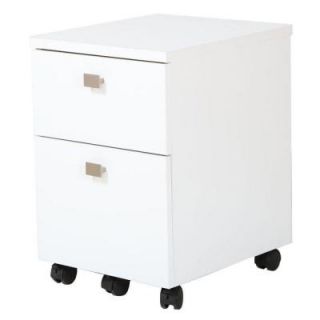 South Shore Furniture Interface 2 Drawer Mobile File Cabinet in Pure white 7350691