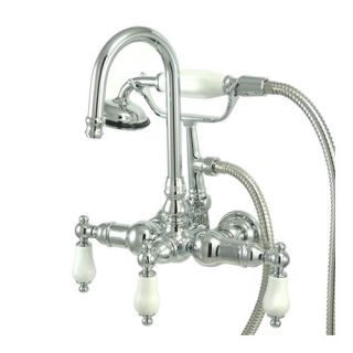 Elements of Design Vintage Double Handle Wall Mount Clawfoot Tub
