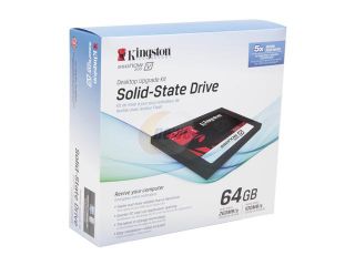 Kingston SSDNow V200 Series SV200S3D7/64G 2.5" 64GB SATA III Internal Solid State Drive (SSD) (Desktop upgrade kit)