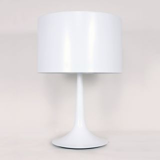 Control Brand Tulip 22.63 in White Indoor Table Lamp with Metal Shade