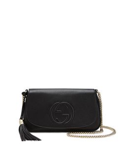 Gucci Soho Medium Leather Shoulder Bag, Black