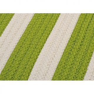 Colonial Mills Stripe It 8' Square Rug   Bright Lime   7448663
