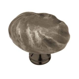 Liberty Rustique 1 3/4 in. Antique Pewter Oval Cabinet Knob PN1330 AP C