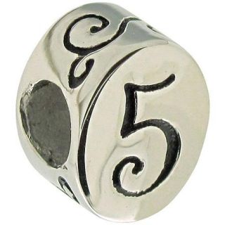 Connections from Hallmark Stainless Steel Number 5 Charm