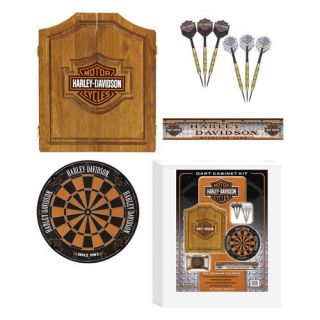 Harley Davidson Bar & Shield Bristle Dart Board Complete Set   Bristle Dart Boards