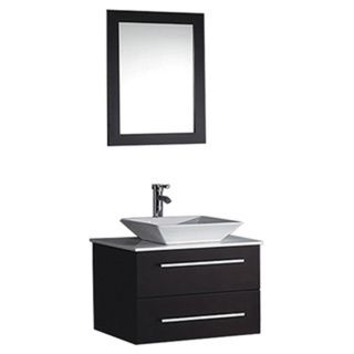 MTD Vanities Malta 24 inch Single Sink Wall Mounted Bathroom Vanity