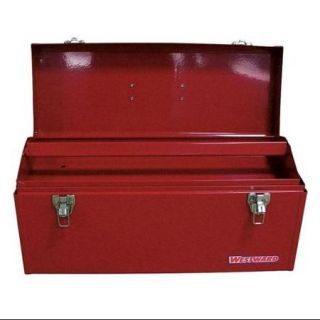 Westward Portable Tool Box, Polypropylene, Steel, Red, 36Y008
